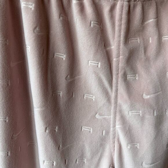 NWT Nike Air Women's Pink Velour Swoosh Logo Slim Fit Mid-Rise Pants. Size 1X. - Picture 7 of 11